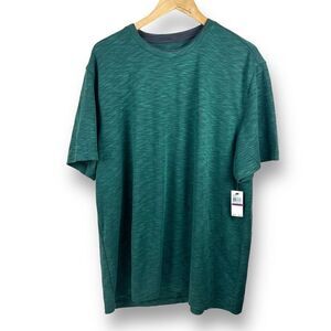 Haggar Men's XXL Air Cooling Fabric Athletic Tee Shirt Pine Green‎ Marl New